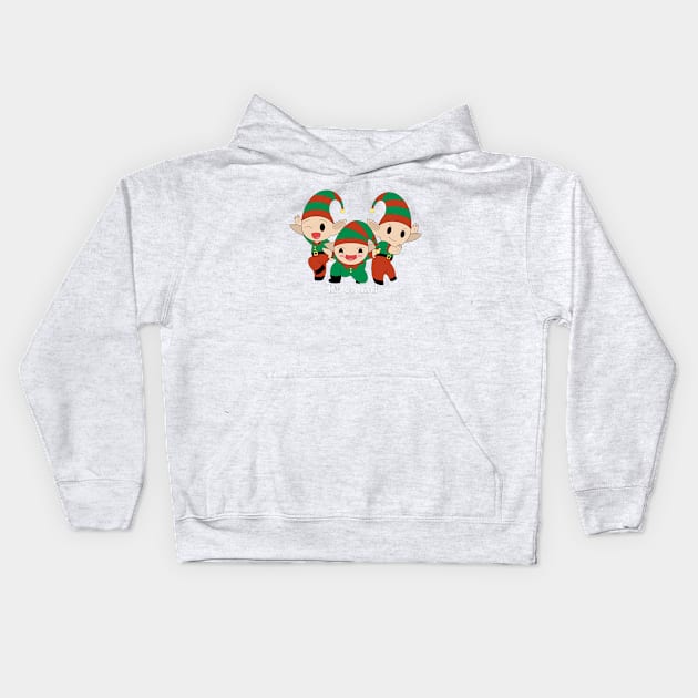 Elf Squad Kids Hoodie by garciajey